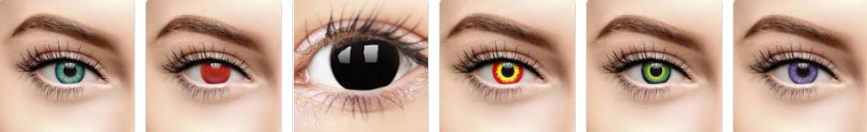 lentes de contacto de colores en Halloween